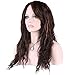KeeWig Synthetic Long Shaggy Curly Wig Medium Dark Brown Frosted Honey Blonde ROSE #FS4/27