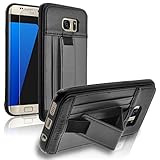 Samsung Galaxy S7 Edge / G935 Case, INNOVAA Elastic Armor Card with Kickstand Case (Not Compatible with Samsung Galaxy S7 & S7 Plus) W/ Free Screen Protector & Touch Screen Stylus Pen - Black