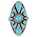 925 Sterling Silver & Genuine Turquoise Ring Sizes 6 to 12