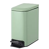 Cesun Small Bathroom Trash Can with Lid Soft