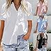 Blusa Con Botones Sueltos De Manga Corta para Mujer Camiseta Casual De Verano Camisetas De Moda Ligera Bluethumb 2