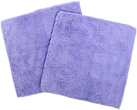 CarBuff Multipurpose Set Of 2 Ultra-Fine Fibre Buffing Cleaning Polishing Cloth- Purple 11"X11"