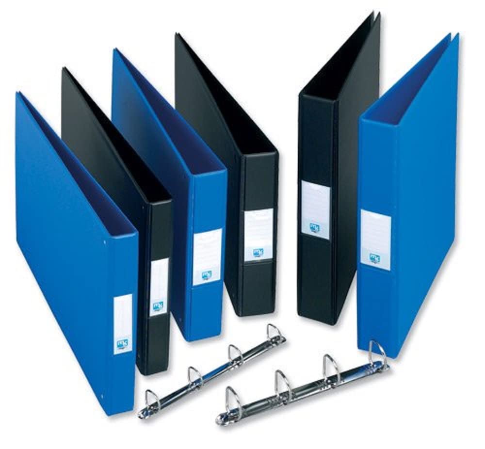 Emgee Ring Binder PVC Oblong 4 D-ring 40mm Capacity A3 Black Ref 570450 [Pack of 2]