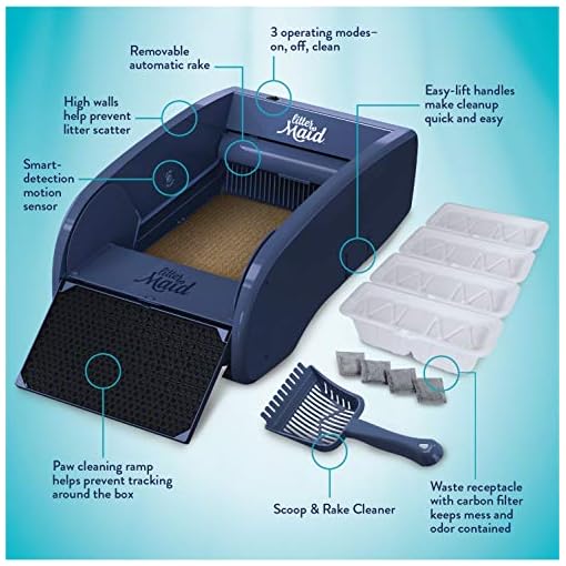 LitterMaid Automatic MultiCat Litter Box SelfCleaning Scoop with Ramp