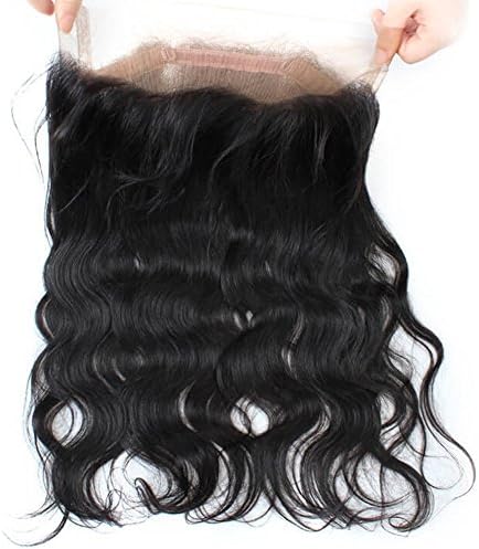 Amchoice 360 Lace Frontal with Bundles Brazilian Body Wave 8A Virgin Human Hair With Closure Body Wave Brazilian Body Bundles Free Part Natural Black Color