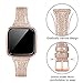 SWEES Leather Bands Compatible with Fitbit Versa 2 / Fitbit Versa Lite & SE/Fitbit Versa, Slim Thin Genuine Leather Replacement Strap for Versa Women (5.5