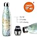 Double Walled Stainless Steel Vacuum Water Bottle, Y Chen Portable Travel Sports Leak-Proof No Sweat Cola Shape Bottle,Keep Hot 12 Hours&Cold 24 Hours,17oz （500ml) Opal