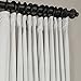 HPD Half Price Drapes Signature Velvet Thermal Blackout Curtains for Living Room 108 Inch Long (1 Panel) Rod Pocket Insulated Blackout Curtains for Bedroom Window Curtains, 100W x 108L, Off White