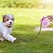 UPSKY Retractable Dog Leash, 16 ft Scalable Dog Walking Leash with Bright Flashlight for Small-Medium, Moving Free, One Button Break & Lock- Pink