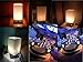 Finether Minimalist Wood Desk Lamp | Table Lamp with Fabric Shade Modern Bedside Lamp for Bedroom, Living Room, Office