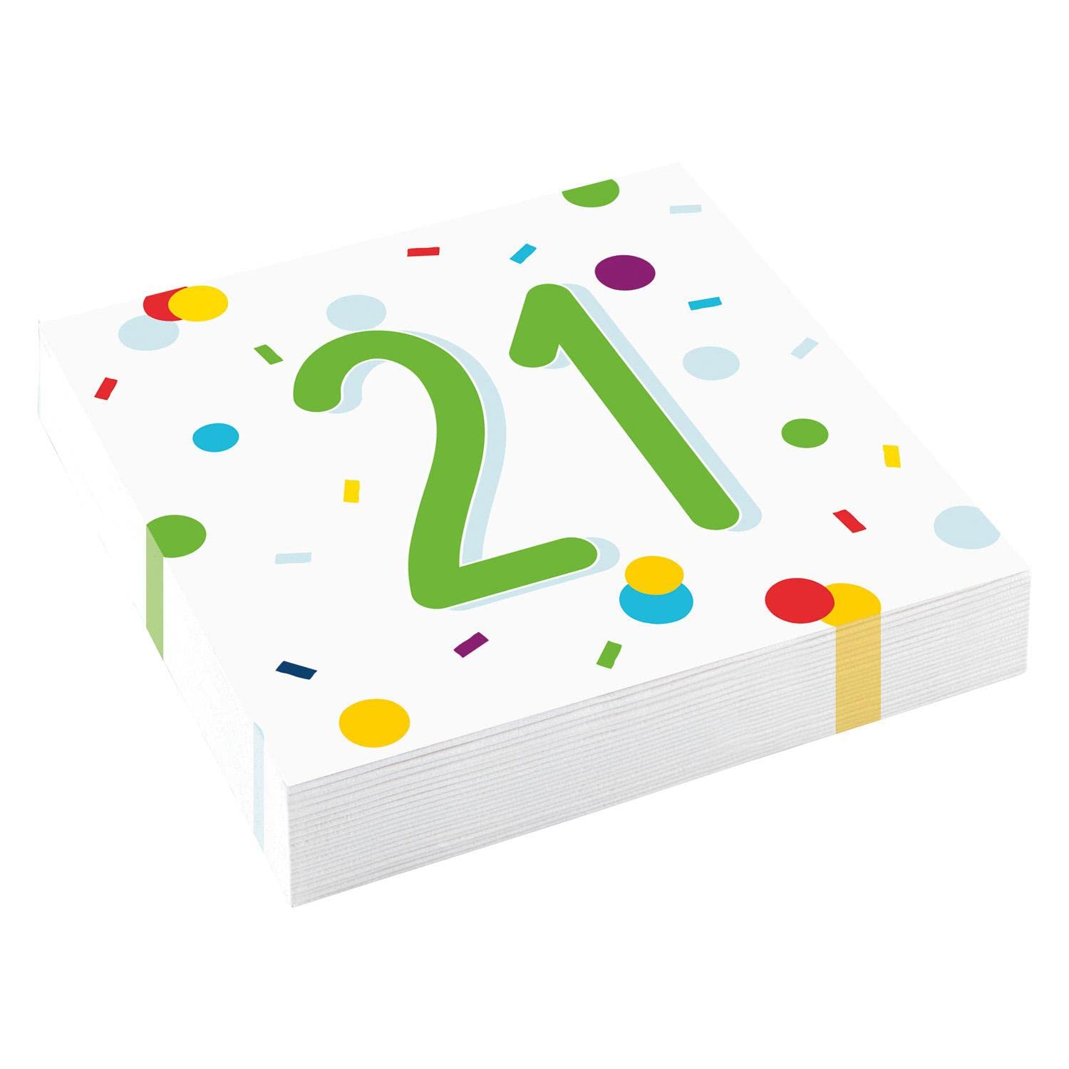 (PKT) 20 Confetti Birthday 21st Birthday Luncheon Napkins 33cm