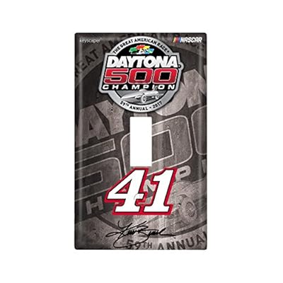 Daytona 500 Champion Kurt Busch Single Toggle Light Switch Cover NASCAR