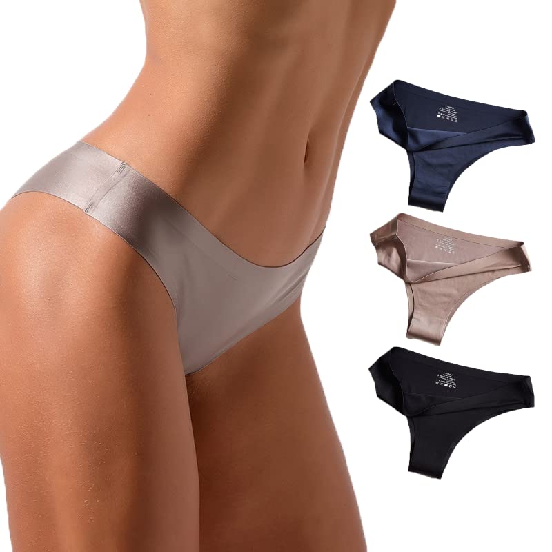 Photo 1 of kolodosa lamilano seamless panties 3 pack - black blue light brown size L