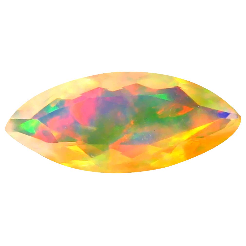 1.24 ct Marquise Cut (14 x 6 mm) Un-Heated Transparent Quality Ethiopian Welo Rainbow Opal Natural Loose Gemstone