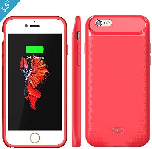 iPhone 6 Plus Battery Case Soconic 3700mAh Slim Portable External iPhone 6S Plus Charger Case Rechargeable Backup Power Bank Case Juice Pack For iPhone 6 Plus 6s Plus 5.5 inch With A Screen Protector