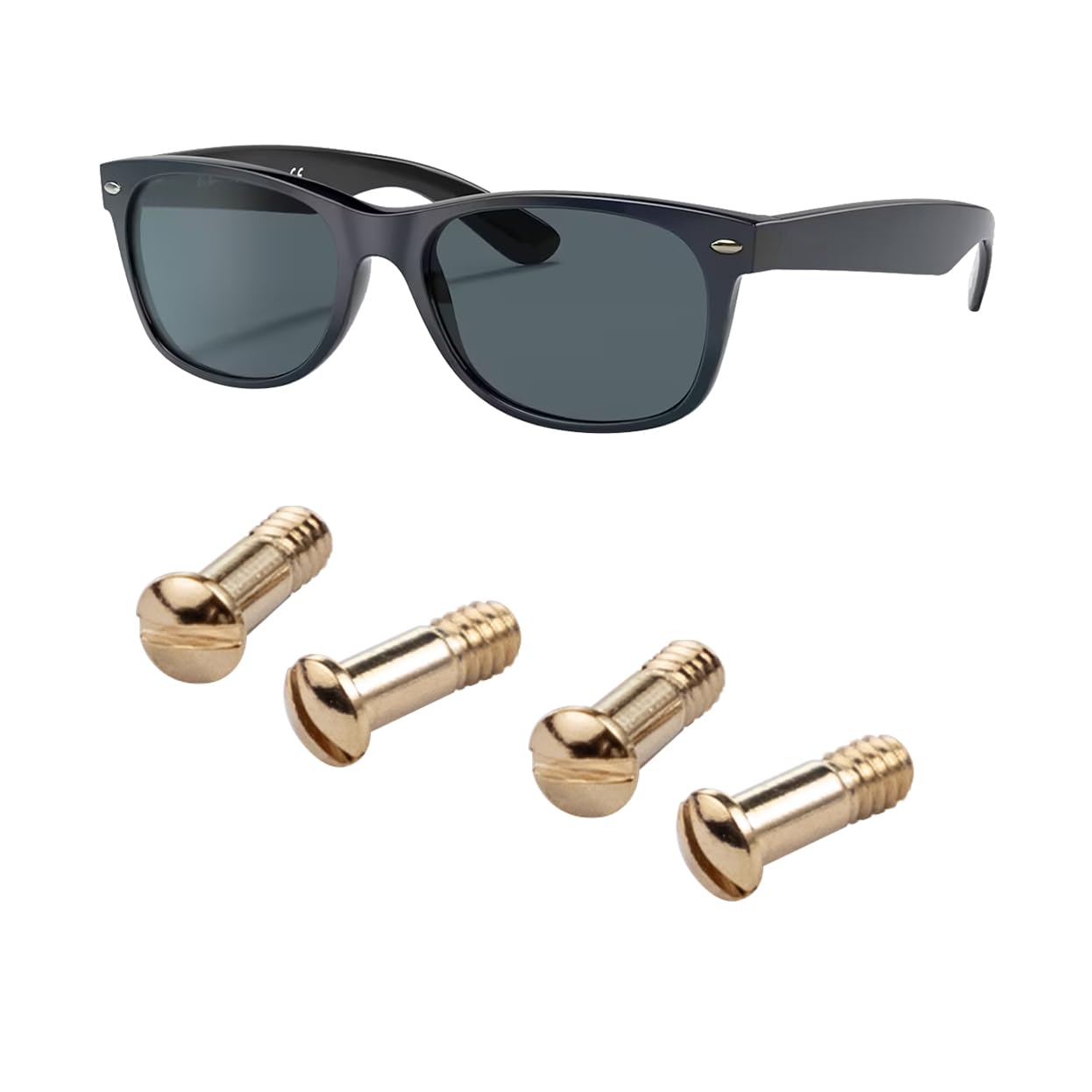 HiCycle2 Sunglasses Screws Replacement for RAY BAN RB2132 RB4165 RB4371 Sunglasses Repair Kit (Set of 4),Screwdriver(gold)