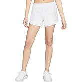 Nike Women's Dry 10K Running Shorts (as1, Alpha, l, Regular, Regular, White/White/Silver)