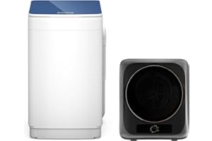 Zynkez 18Lbs Washer and 10Lbs Dryer Combo, Full Automatic Portable Laundry Set with 7 Wash Programs, 5 Dry Modes, Stainless Steel Tub, Compact for Apartments, Dorms, RVs