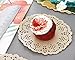 Juvale Brown Scalloped Paper Placemats - 1000-Pack, 4-Inch Round - Rustic Lace Cake Doilies & Drink Doilies - Disposable Table Decoration for Wedding & Party - Decorative Paper Rounds