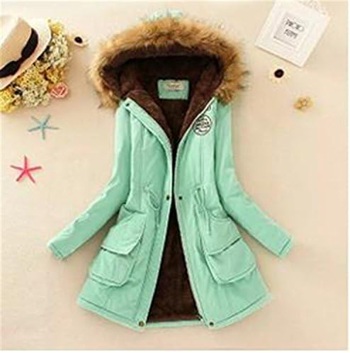 Havadi Coats New 2015 Women Jacket Warm Solid Hooded Winter Coat Fashion Slim Fur Collar Jackets Hot Sale Outwear Jt142 Greenm