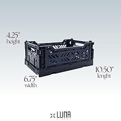 Collapsible Storage Box, Foldable Crate Organizer