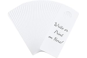 GLOBLELAND 30Pcs 8x3.23Inch PVC Door Knob Hangers Blank Door Signs to Write Your Own Messages for DIY Craft Home Office Hotel