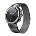 Kartice Compatible ASUS ZenWatch 3 Band,ZenWatch 3 Milanese Loop Stainless Steel Strap with Secure Metal Clasp Buckle for ASUS ZenWatch 3 WI503Q (Black)
