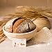 Anti-Mold Mildew NEW INNOVATION Banneton Proofing Basket & Brotform Cloth Liner, Natural Rattan Ebook Gift by Mallaca (9.5 inch, nature)