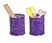 EasyPAG 2 Pack Metal Desk Pen Holder Pencil Cup Organizer Medium,Purple