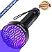 uvMonster Flashlight, High Power 100 LED UV Blacklight, Long Runtime, Waterproof, Dustproof, Pet Urine Detector, Scorpion Hunting, Contamination Detection, Authenticating Documents