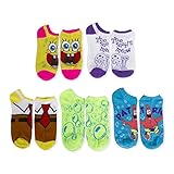 Nickelodeon Women's Spongebob 5 Pack No Show Socks