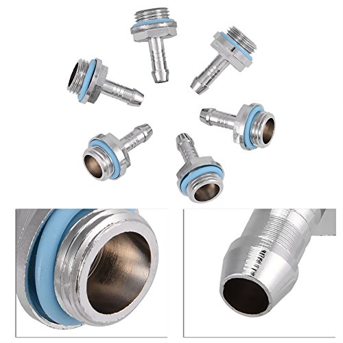 Richer-R-6Pcs-Conector-Tubos-Manguera-para-Refrigeracin-por-Bloques-de-Agua-ComputadoraAccesorios-de-PC-Water-CoolingKit-de-Sistema-Refrigeracin-Lquida-de-Agua-CobreChapado-de-Cromo6-mm