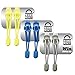 LOCK LACES (Elastic No Tie Shoe Laces) (Pack of 3) (Neon Yellow-Blue-Gray)