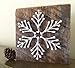 Snowflake accent block for holiday home decor (Frosty)
