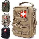 IronSeals Quick Detachable Tactical Molle Water Resistant Medical EMT Pouch Military Ifak Pack First Aid Pouch Rip Away Medical First Aid Kit Pouch