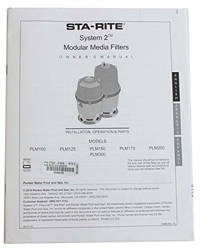 Pentair 27002-0200S Filter Module Replacement Sta-Rite System 2 Modular Media PLM200 Pool and Spa Cartridge Filter