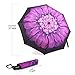 Automatic Travel Umbrella,Oak Leaf Auto Open/close Foldable Rain Umbrella, Purple -Windproof, Compact for Easy Carrying Totes