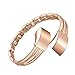 bayite Metal Bands Compatible with Fitbit Alta and Alta HR, Set with Rhinestone, Slim Rose Gold
