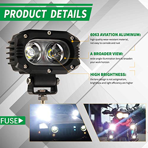 CO LIGHT 2019 LED Driving Lights 4inch 48W Flood Beam LED Work Light Fog Lights Pod Lights for Motor ATV Truck Boat Jeep Tractor Forklift 3 Years Warranty, 914Z-Flood-2pcs