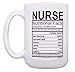 Funny Gifts for Nurses Nurse Nutritional Facts Nurse Gifts Funny Nurse Practitioner 2 Pack Gift 15-oz Coffee Mugs Tea Cups 15oz White