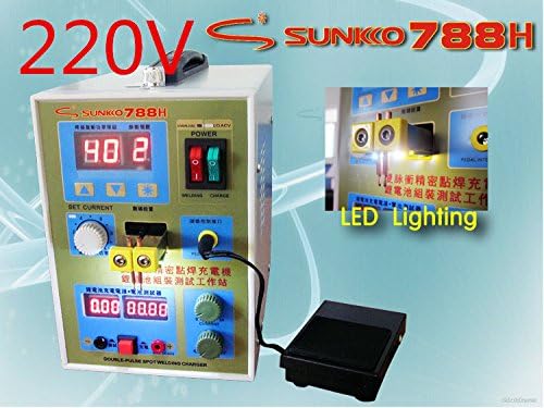 220V Pulse Battery Spot Welder 788H(788+)Welding Machine Micro-computer Battery Charger +Battery clamp +Nickel sheet many gifts