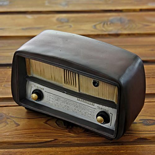 IXTT Retro Nostalgia art work ornaments old style Radio resin Money storage pot home Decorative