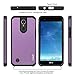 J&D Case Compatible for LG K20 V/ K20 Plus/Harmony/ K10 2017 / V5 / Grace, Heavy Duty Dual Layer Hybrid Shockproof Protective Rugged Bumper, Purple