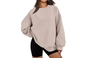 INFITTY Sweatshirt for Women Long Sleeve Crewneck Pullover Hoodies Shirt 2025 Fall Trendy Tops Loose Casual Sweaters