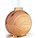 Zenoplige Essential Oil Diffuser with Water Aromatherapy 600ML Globe Cool Mist Humidifier Ultra Quiet Ultrasonic Nebulizer Filter Free Last Overnight Shadow Wood Grain