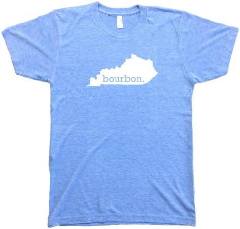 Homeland Tees Men's Kentucky BOURBON T-Shirt Small Sky Blue/White