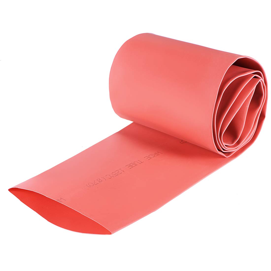 sourcing map Heat Shrink Tubing, 70mm Dia 113mm Flat Width 2:1 rate Shrinkable Tube Cable Sleeve 1m - Red