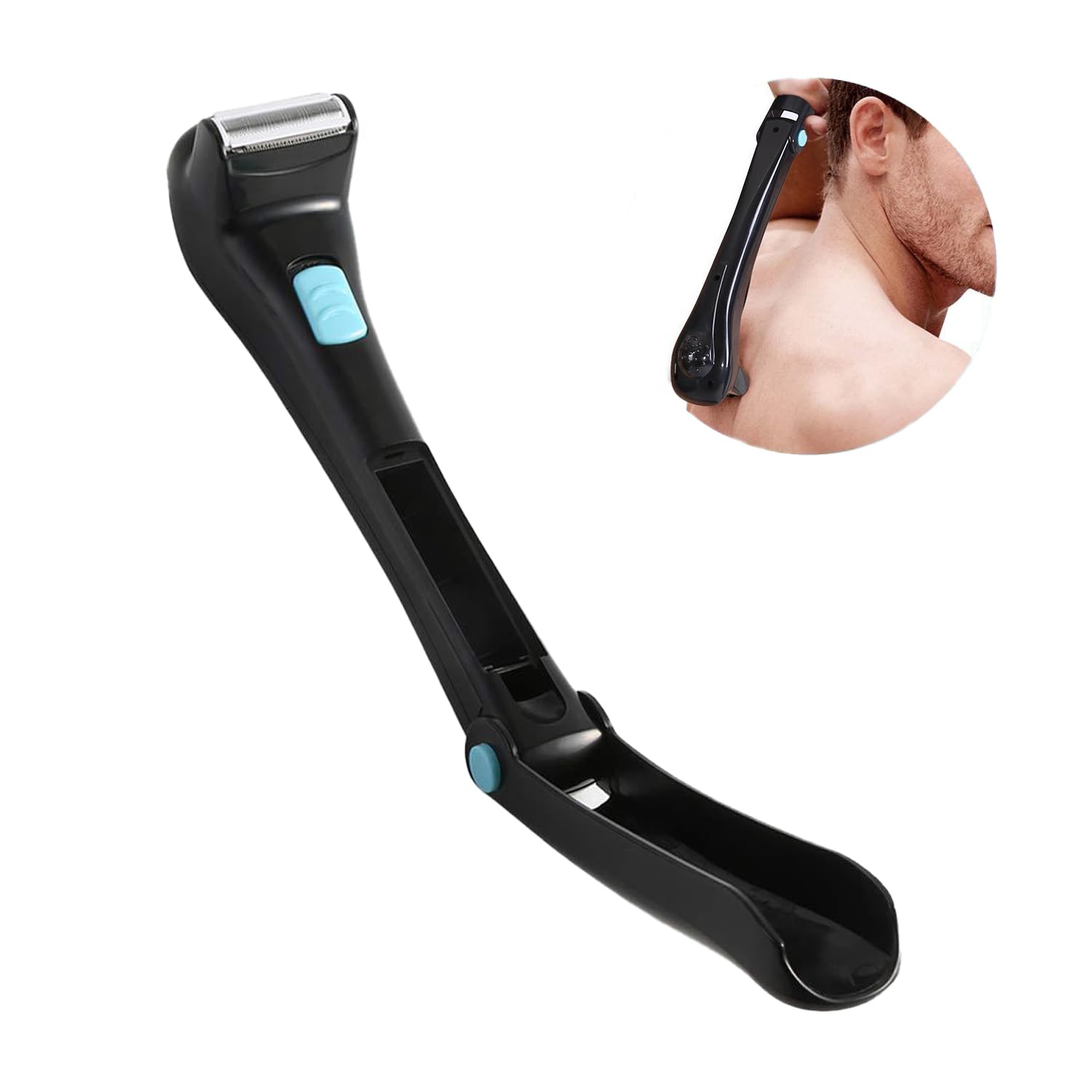 Sanon Back Hair Removal and Body Groomer, Electric Back Shaver for Men and Women with Adjustable Telescopic Handle