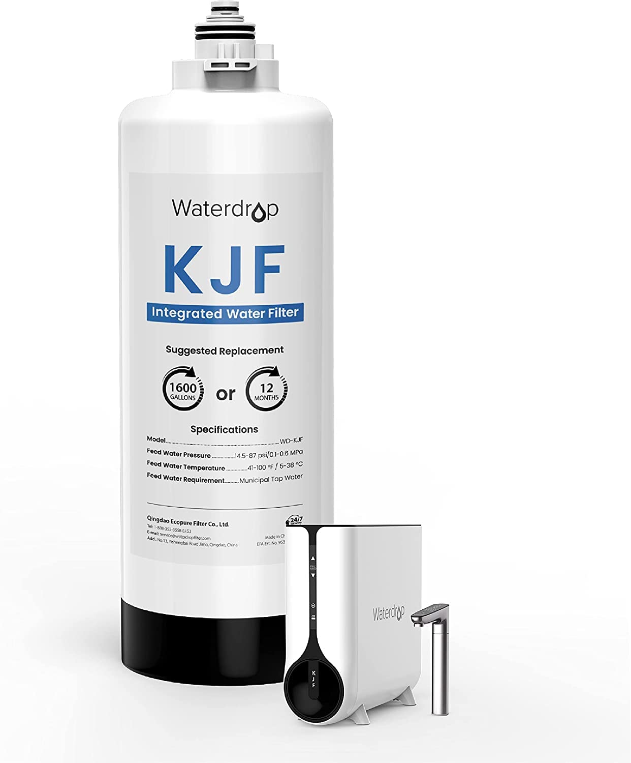 Waterdrop WD-KJF Filter, Replacement for WD-KJ600/WD-K6 Reverse Osmosis Instant Hot Water Dispenser System