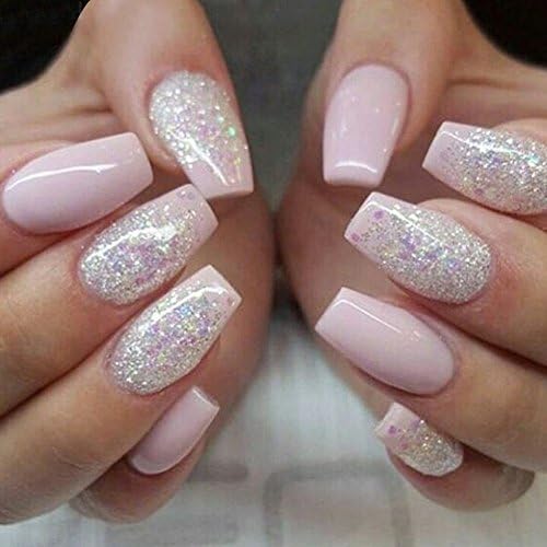 500Pcs Fashion Fake Nails Press On Girls Finger Beauty False Nail Plastic Nail Art Tips Full Cover False French Nail Art Tips